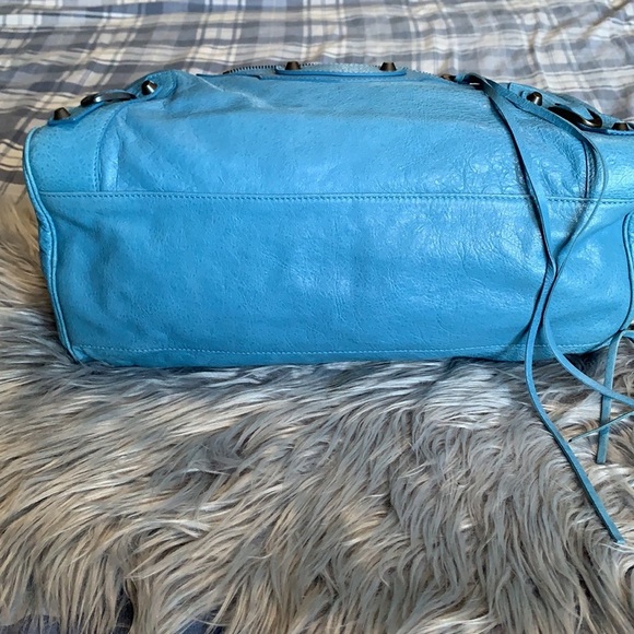 Balenciaga Blue Twiggy Shoulder Bag - Picture 9 of 17